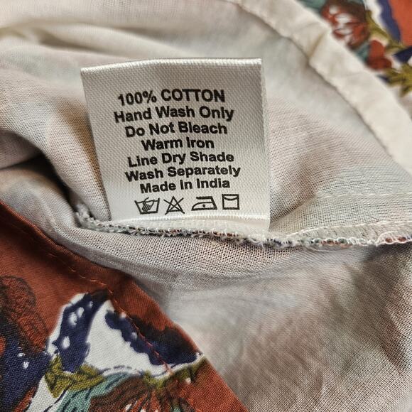 Victoria Dunn Billy Blouse Cinnamon Carnation Top Western Boho Cotton Womens S - Picture 10 of 13